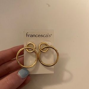 Francesca double hoop earrings